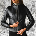 Black Ladies leather Jacket